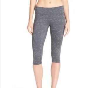 Zella 'Live In 2' Slim Fit Capri Legging - Small, GREY GRAPHITE MULTI FLARE